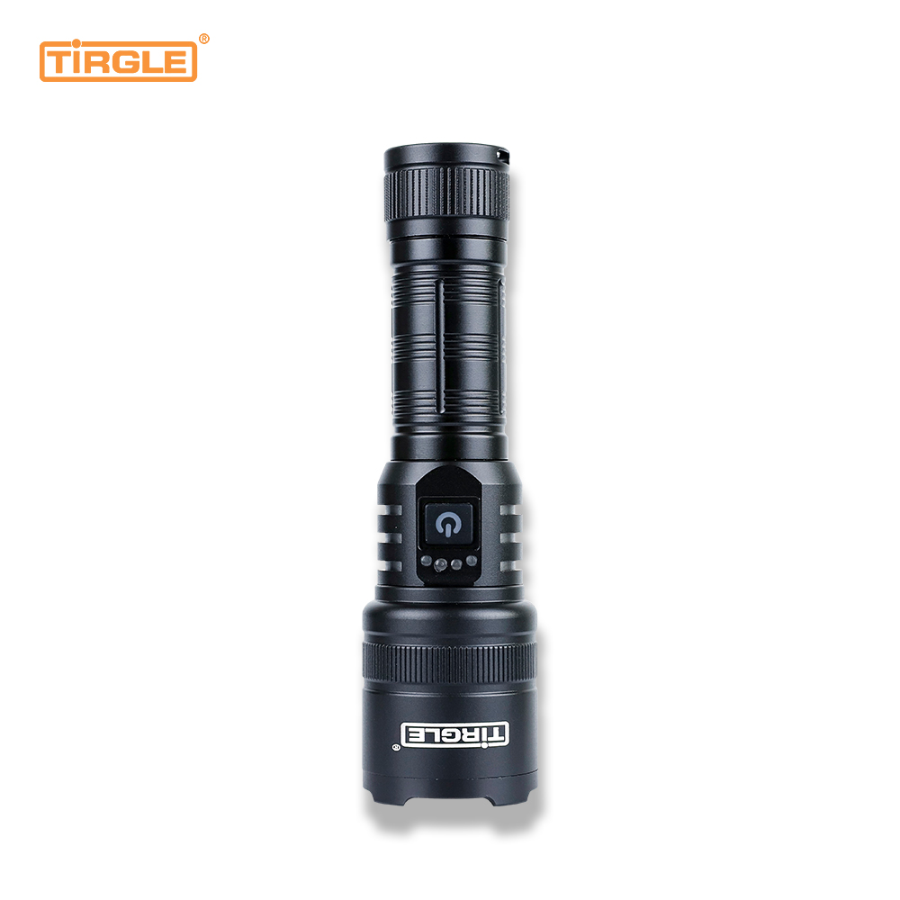 HL-5007 Taispeáin cumhachta cnaipe brúigh comhlacht iomlán cóimhiotal alúmanaim léasair flashlight fócas teileascópacha ilfheidhmeach flashlight uiscedhíonach gairmiúil