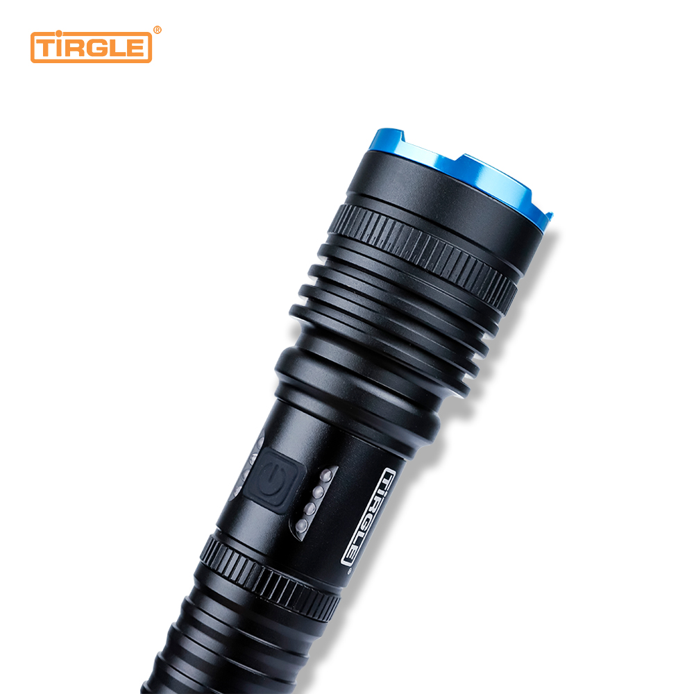 HL-5009 Feidhm solais taobh lasc 4-Chéim comhlacht iomlán cóimhiotal alúmanaim teileascópacha dimming uiscedhíonach ilfheidhmeach léasair cnaipe taispeáint cumhachta flashlight